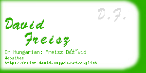 david freisz business card